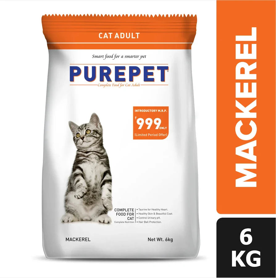 Purepet cat 6kg mackerel