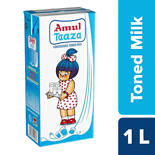 Amul taaza milk 1l pp