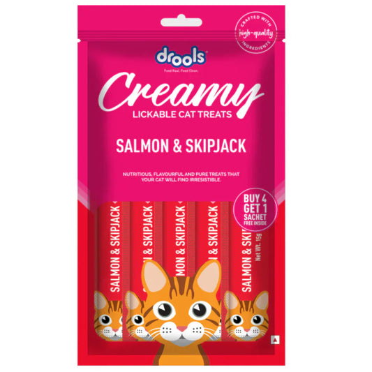 Drools creamy salmon skipjack 5stk