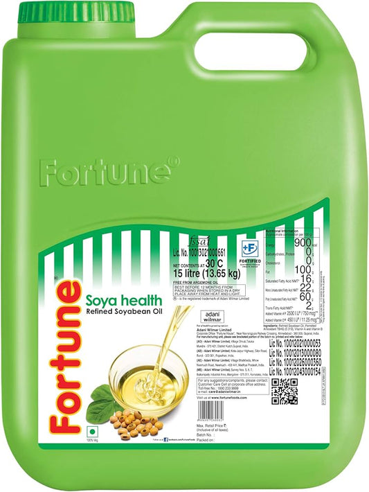 Fortune soya oil 15ltr jar