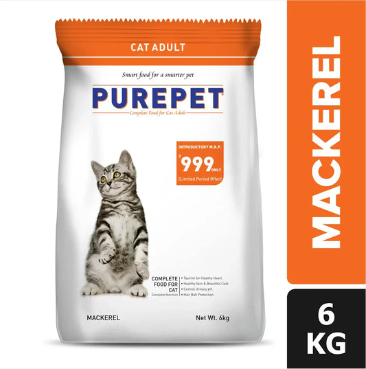 Purepet cat 6kg mackerel