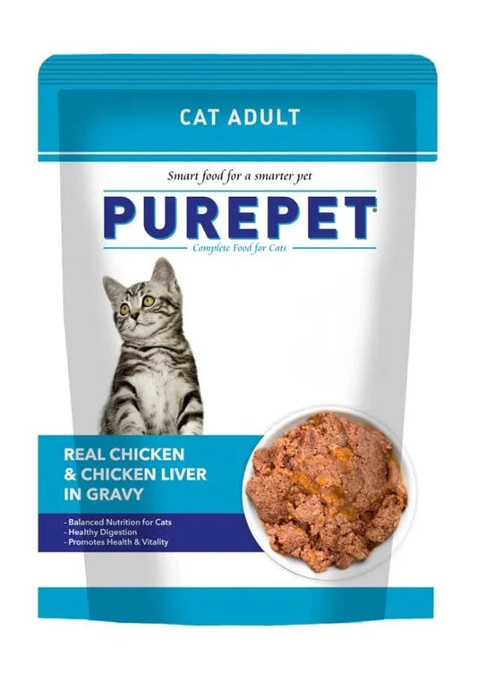 Purepet cat real chicken in gravy 70gm