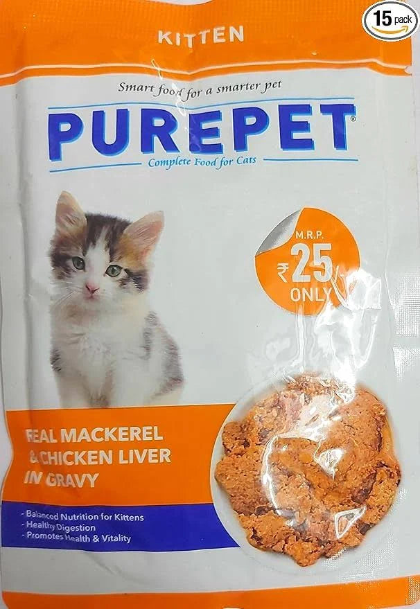 Purepet kitten real mackerel gravy 50gm